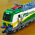 HBM029 articulo LEGO GySEV/ROeEE Siemens Vectron Locomotive miniatura