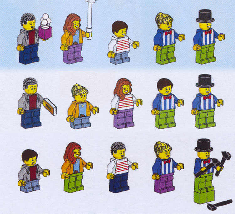 minifig assembly variants in set 31119
