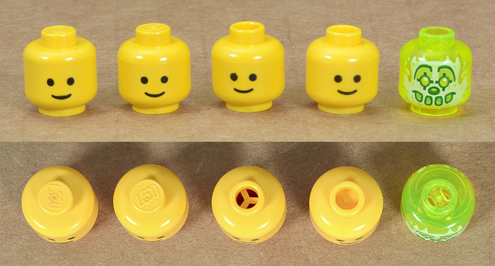 five minifig heads