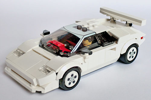 front quarter view of model