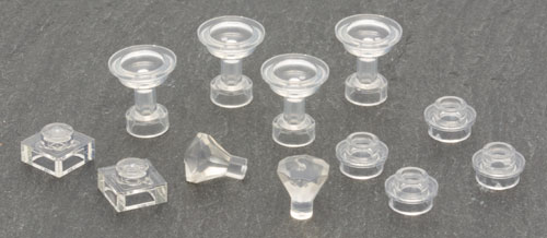 piezas transparentes