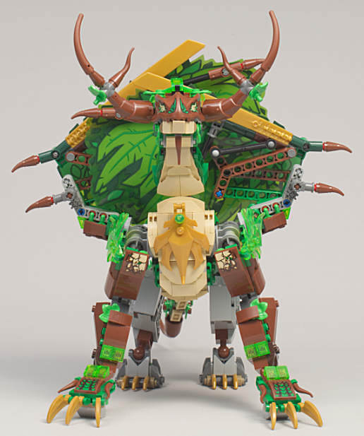 wings folded behind the back