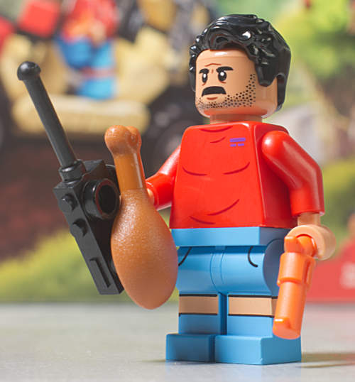 chicken leg attached to walkie talkie