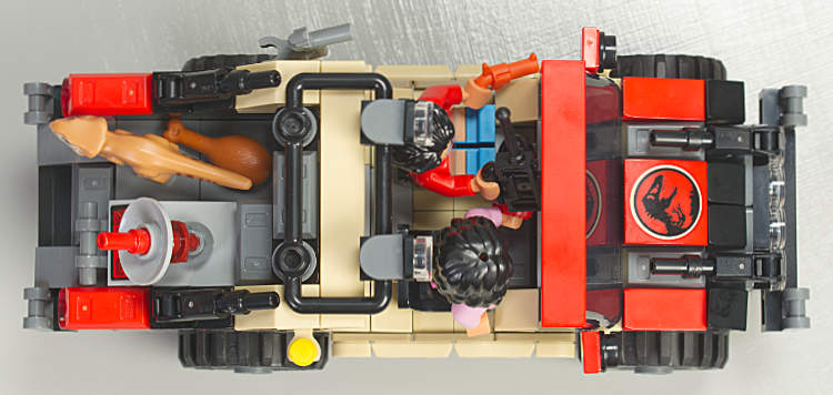 top view of truck with everything in it